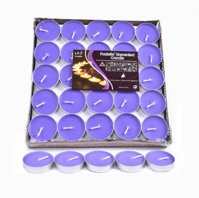 Tealight Candles 10 or 50 Pack Unscented Long Burning for Wedding Party Decor - White- 2 Hours10PCS