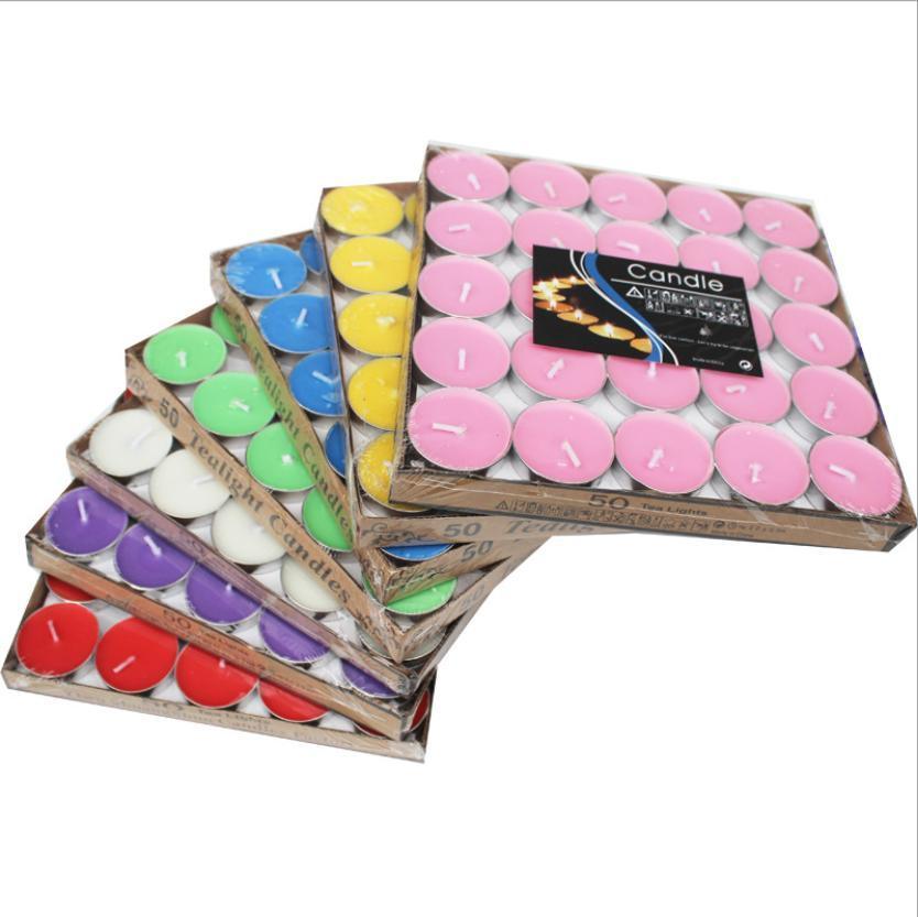 Tealight Candles 10 or 50 Pack Unscented Long Burning for Wedding Party Decor - Red- 2 Hours10PCS