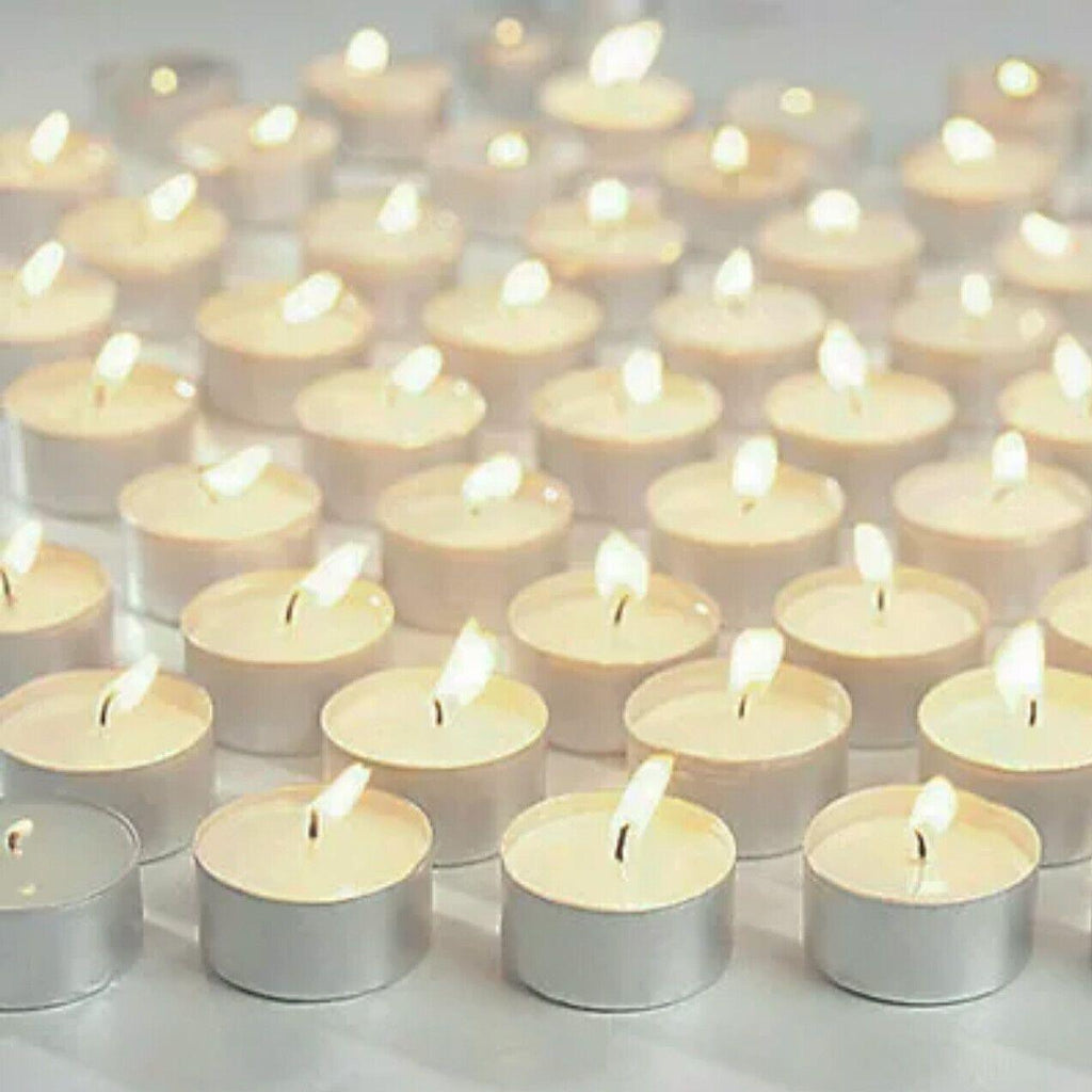 Tealight Candles 10 or 50 Pack Unscented Long Burning for Wedding Party Decor - Pink- 2 Hours10PCS