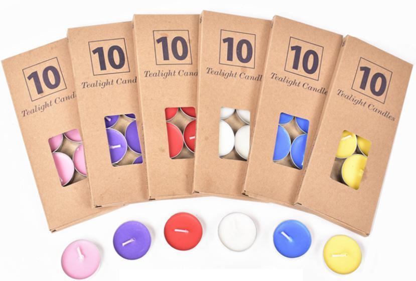 Tealight Candles 10 or 50 Pack Unscented Long Burning for Wedding Party Decor - Pink- 2 Hours10PCS