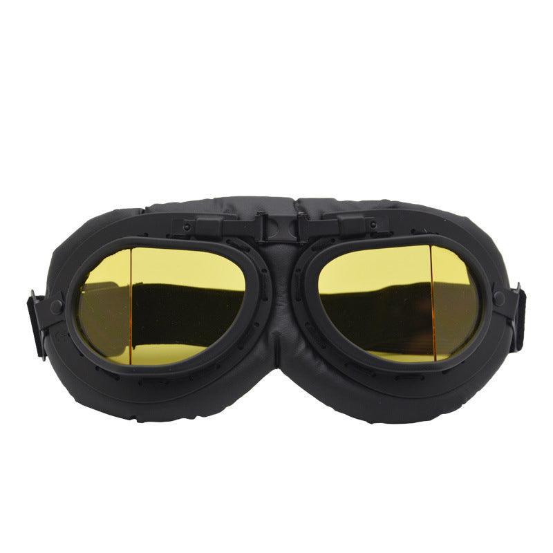 Vintage Pilot Motorcycle Racing Goggles Aviator Retro Atv Utv Dirt Bike Eyewear - Copper + Grey