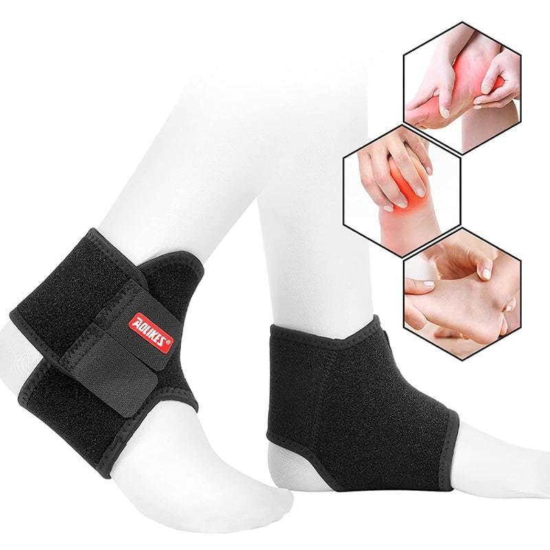 M Size Aolikes 1Pair Support Pads Guard Kids Children Ankle Brace Wrap Protection - Rose Red
