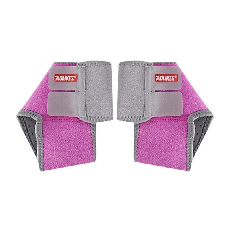 M Size Aolikes 1Pair Support Pads Guard Kids Children Ankle Brace Wrap Protection - Rose Red
