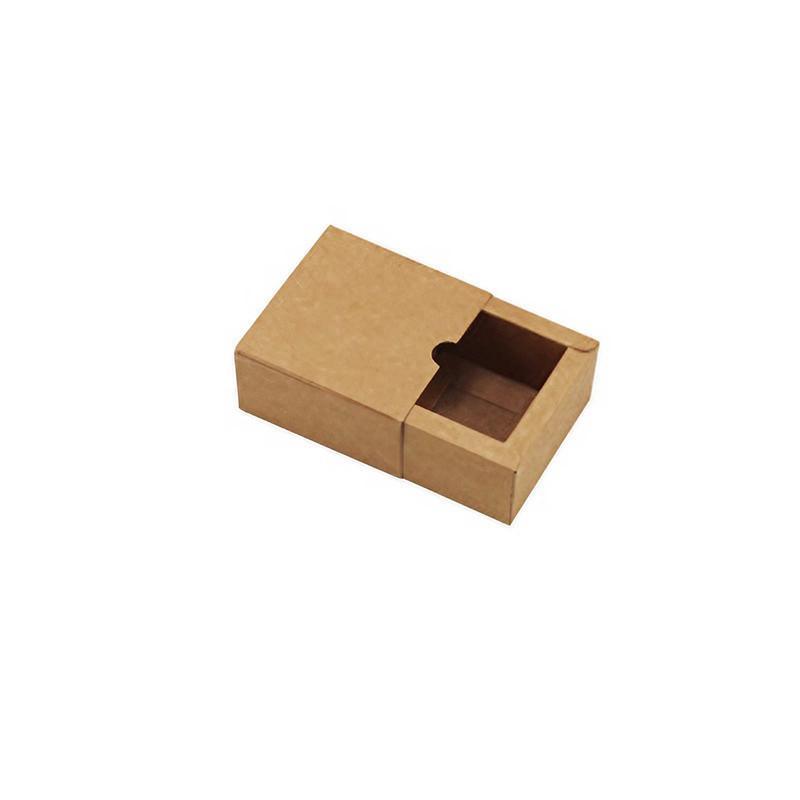 100PCS DIY Paper Box Drawer Type Jewelry Packing Box Tea Gift Cosmetics Kraft - 22*16*4.4cm