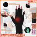 Brace Arthritis Hand Compression Gloves fingerless gloves Pain Relief Brown - L