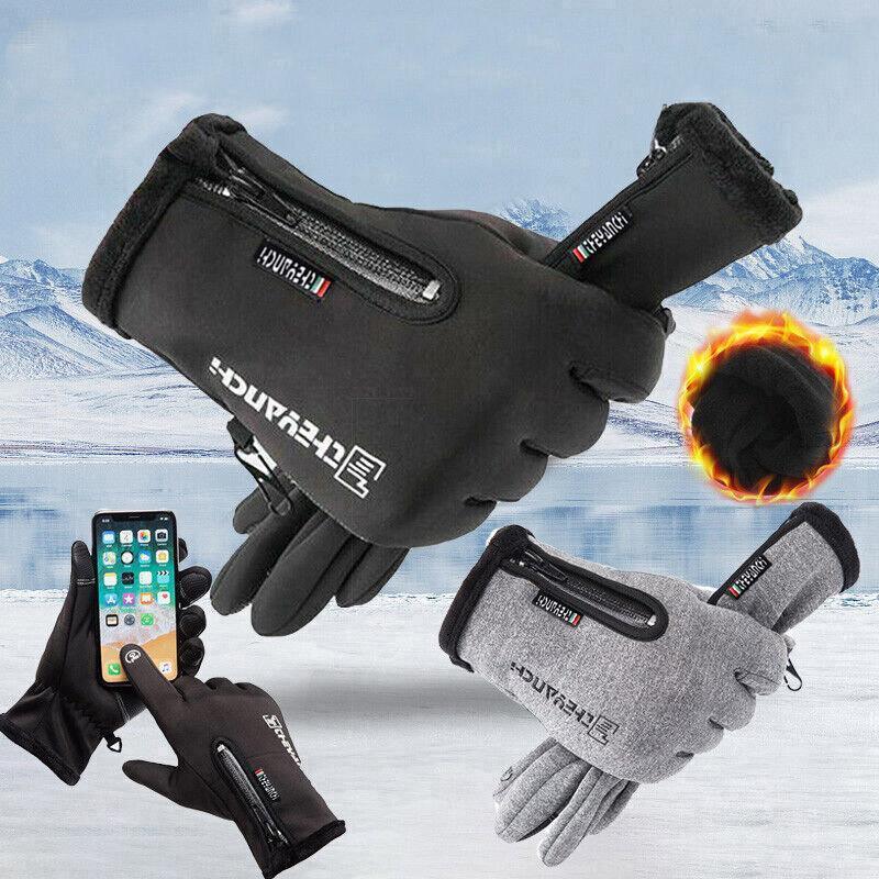 Winter Gloves Thermal Touch Screen Thermal Windproof Warm Grey - XL