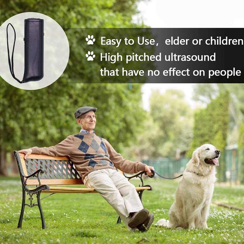 Ultrasonic Dog Barking Control Anti Bark Device Stop Repeller Train Tool Trainer - Black