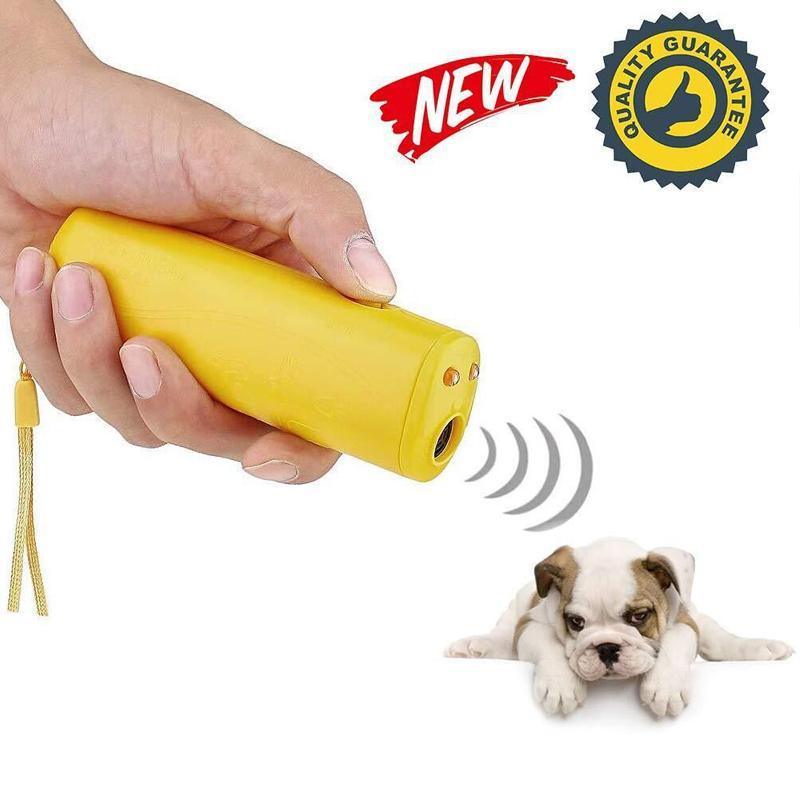 Ultrasonic Dog Barking Control Anti Bark Device Stop Repeller Train Tool Trainer - Yellow