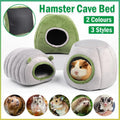 Soft Small Animal Guinea Pig Cozy Warm Pet Tent Hamster House Hideout Cave Bed - Grey-Pyramid