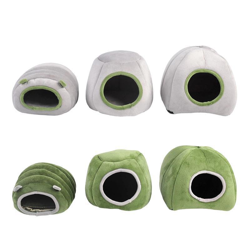 Soft Small Animal Guinea Pig Cozy Warm Pet Tent Hamster House Hideout Cave Bed - Grey-Stump
