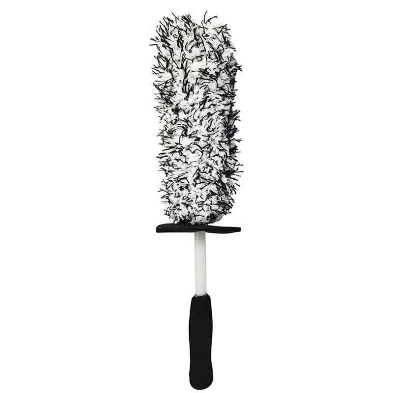 Car Wheel Cleaning Brush Tool Alloy Soft Bristle - Black+White