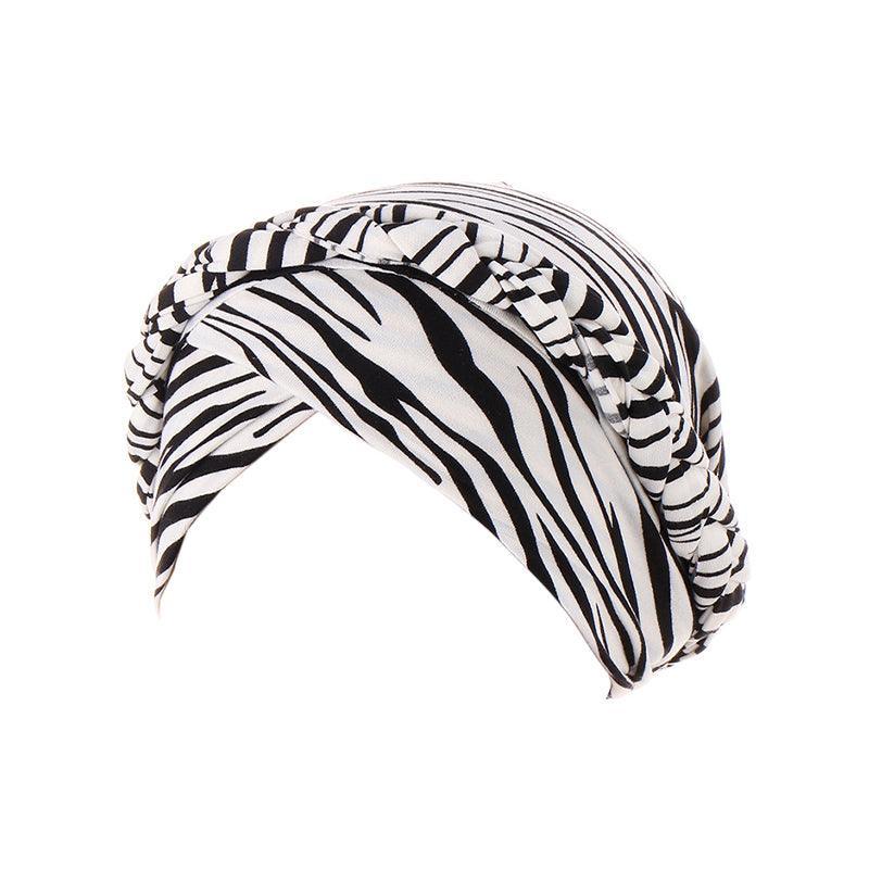 Women Floral Turban Head Wrap Cap Comfortable Chemo Headscarf Headwear - Blue