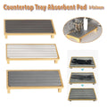 Countertop Absorbent Drainage Mat Sink Splash Pad Bathroom Tray Water Catcher - Dark Grey