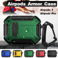 For Apple AirPods pro and pro2 Case Armor Earphone Heavy Duty Shockproof Cover - Black&Yellow For Airpods 3