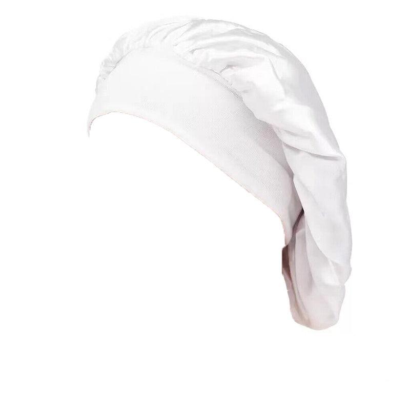 Sleeping Bonnet Hair Wrap Silk Satin Cap Women Elastic Night Soft Hat Headwear - Light green