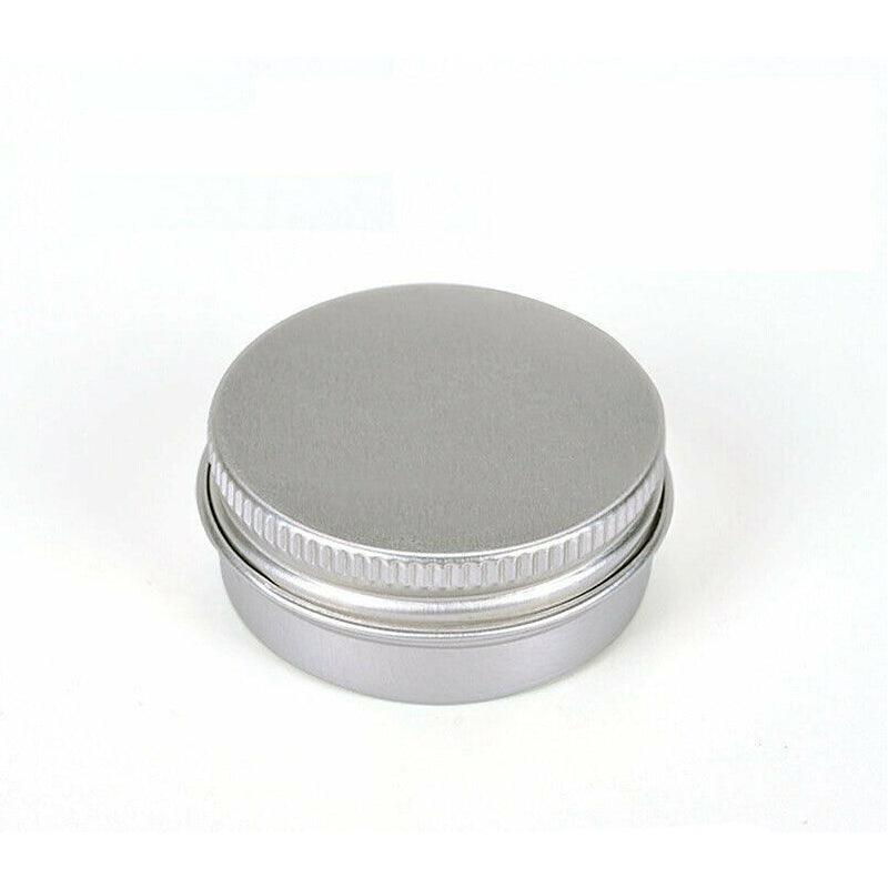 50Pcs Durable Silver Aluminum Cosmetic Pot Lip Balm Jar Containers Empty Tin - 10ML