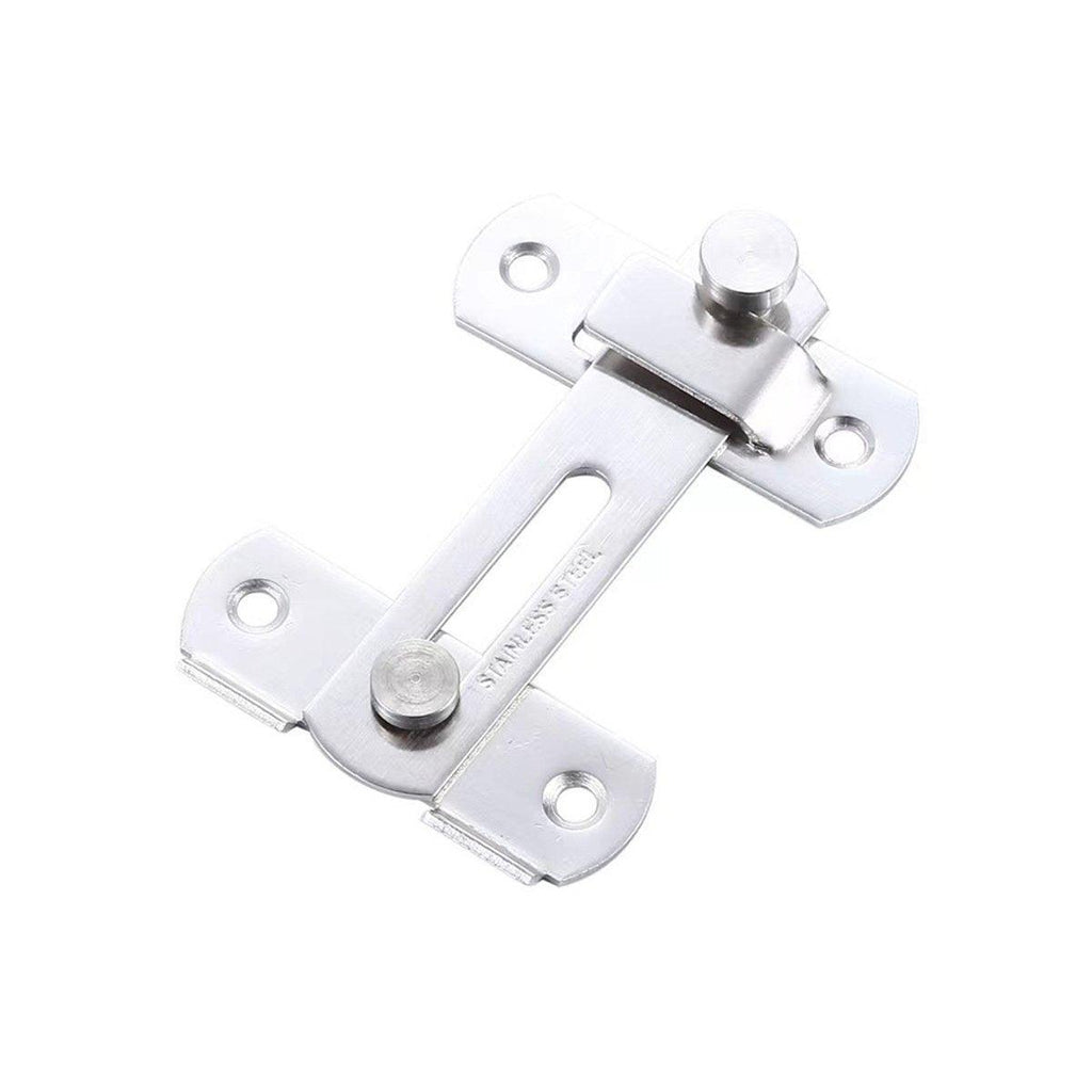 2 Sets 90 Degree Sliding Door Latch Lock Catch Kit for Home Use - Right-Angle-Black-S