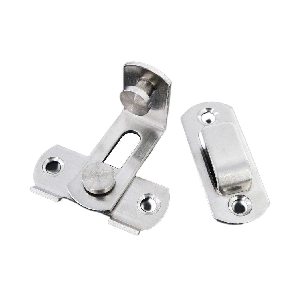 2 Sets 90 Degree Sliding Door Latch Lock Catch Kit for Home Use - Right-Angle-Black-S