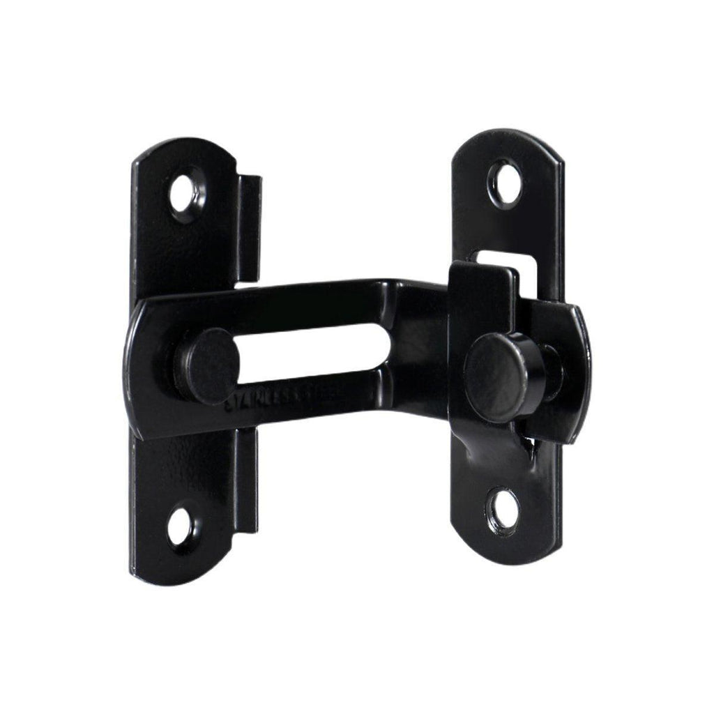 2 Sets 90 Degree Sliding Door Latch Lock Catch Kit for Home Use - Right-Angle-Silver-S