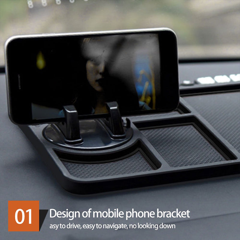 Car Mobile Phone Holder Dashboard Mount Mat Non Slip Grip Stand Anti-Slip Pad - Red