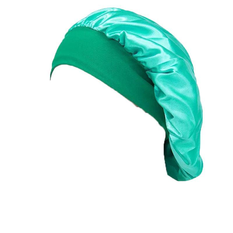Sleeping Bonnet Hair Wrap Silk Satin Cap Women Elastic Night Soft Hat Headwear - Pink