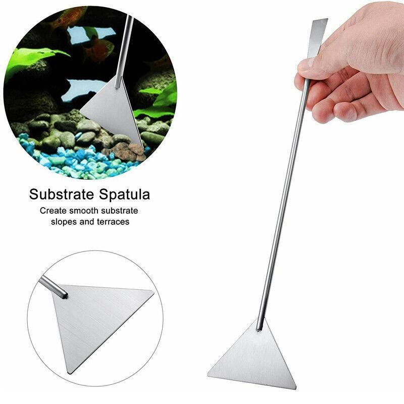 Stainless Steel Aquarium Tool Set Tweezers Scissors Spatula Kit 4 5 6PCS - Curved Scissors