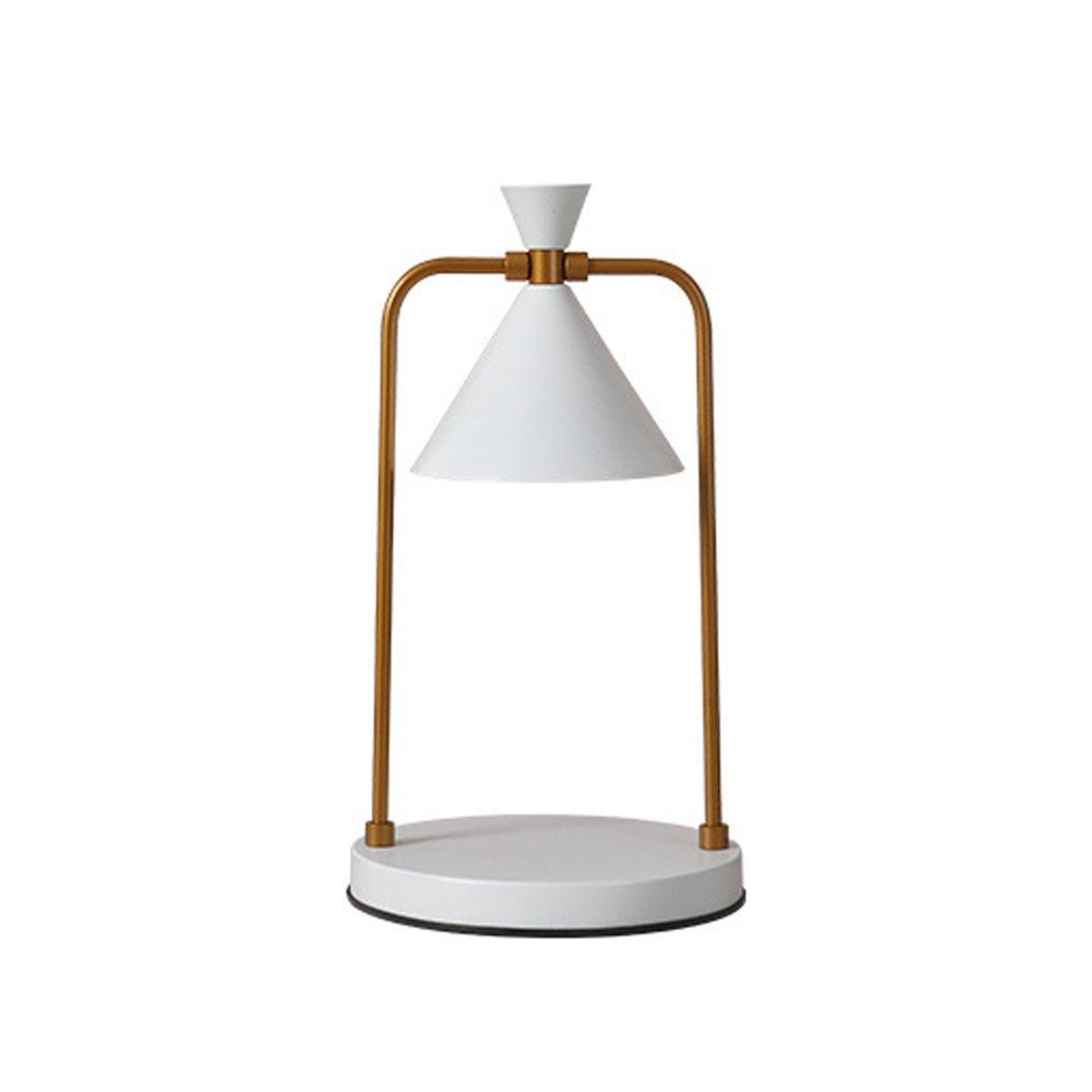 Retro Aromatherapy Table Lamp Dimmable Metal Scented Wax Lamp for Bedroom - Black