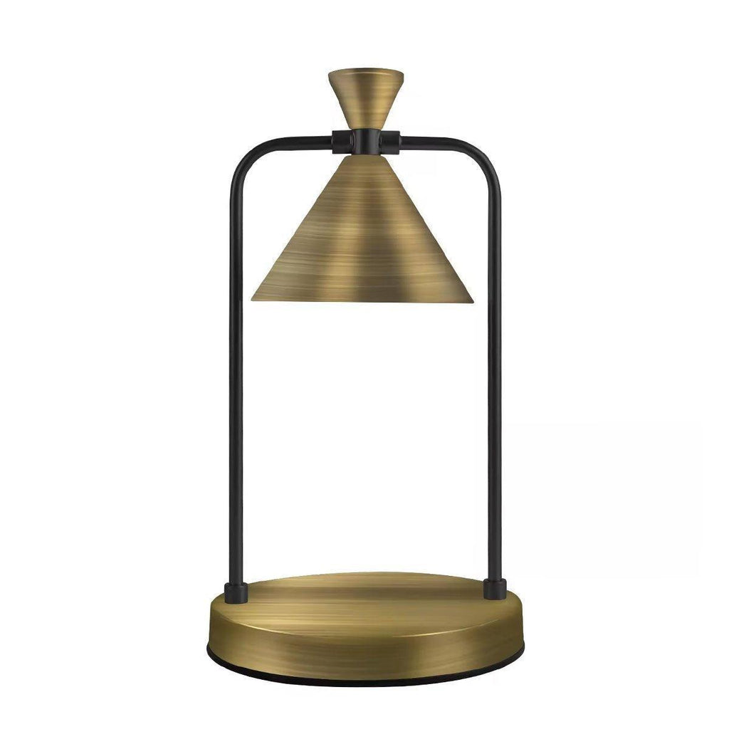 Retro Aromatherapy Table Lamp Dimmable Metal Scented Wax Lamp for Bedroom - White