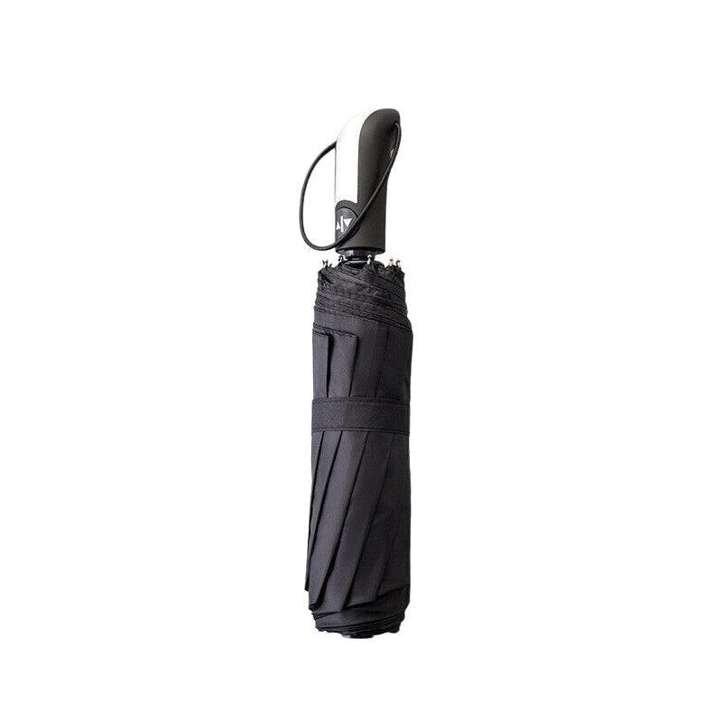 Automatic Umbrella Auto Open Close Compact Folding Anti Rain Windproof 10Ribs Au - Brown