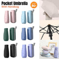 Portable Compact Five-Fold Umbrella UV Sun Protection Travel Manual Umbrella - Black