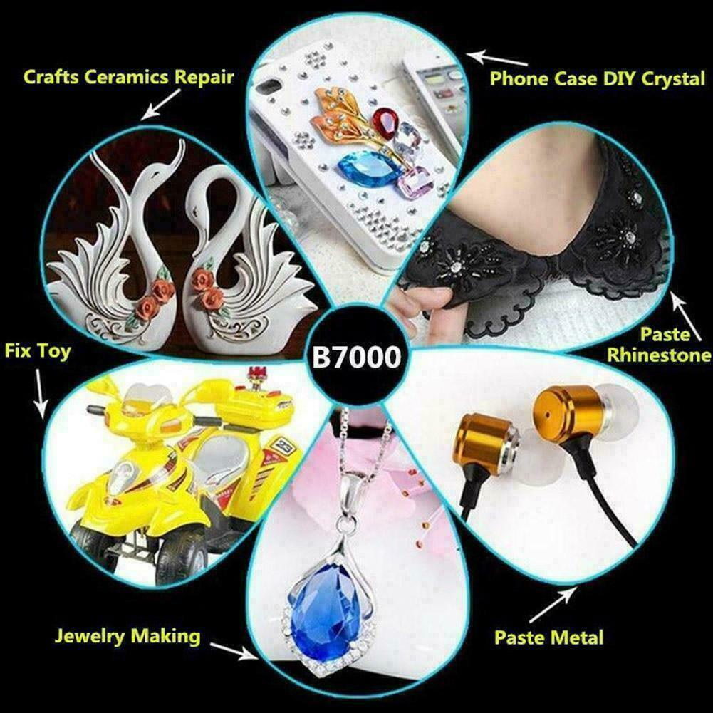 B-7000 Clear Multi-Purpose Adhesive Glue for Jewellry Phone Craft Glass Repair - 3ML