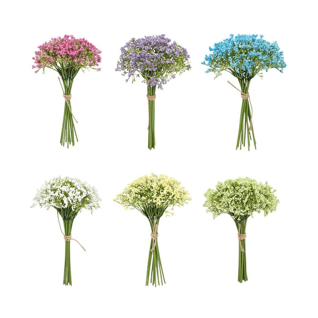 16pcs Artificial Foam Full Star Flowers Wedding Bouquet Home Decor Simulation - White