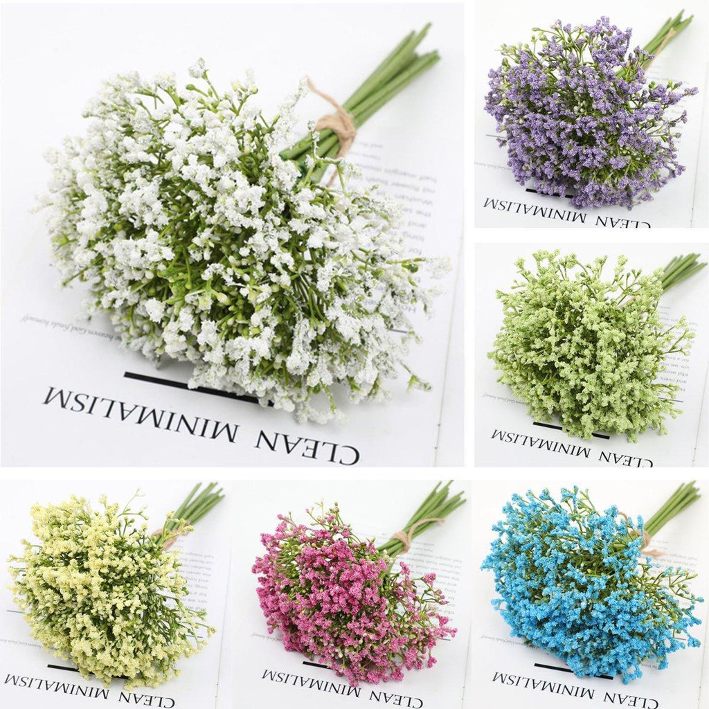 16pcs Artificial Foam Full Star Flowers Wedding Bouquet Home Decor Simulation - Yellow