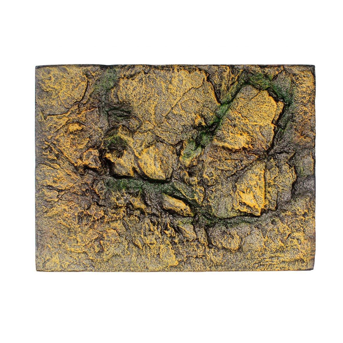 Pet Reptile Tank Board 3D Foam Backgrounds and Habitat Decoration 9 Styles - D
