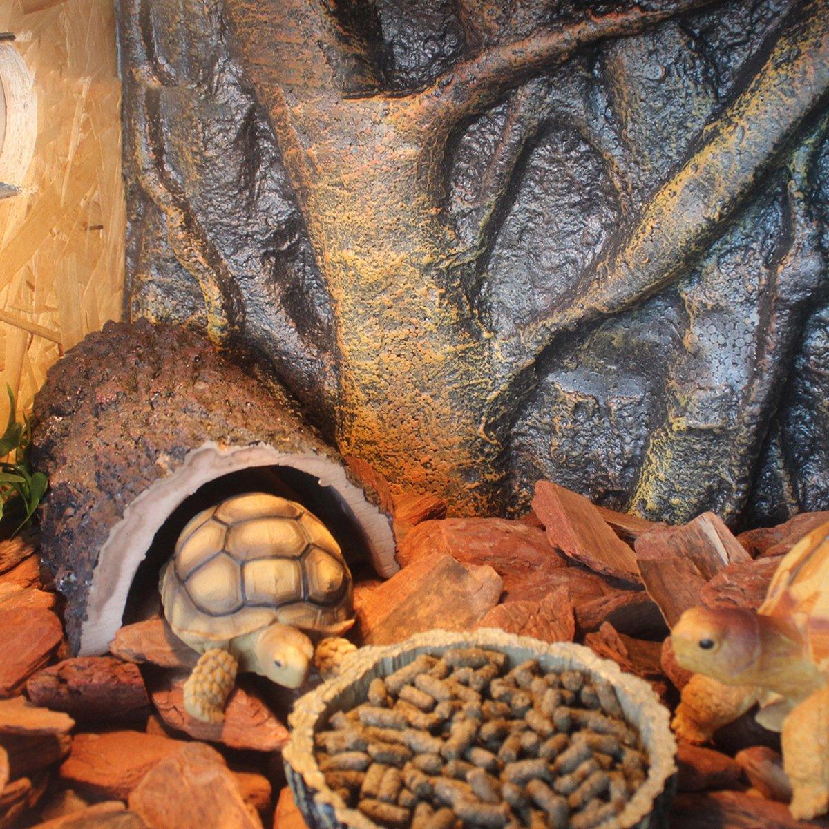 Pet Reptile Tank Board 3D Foam Backgrounds and Habitat Decoration 9 Styles - F