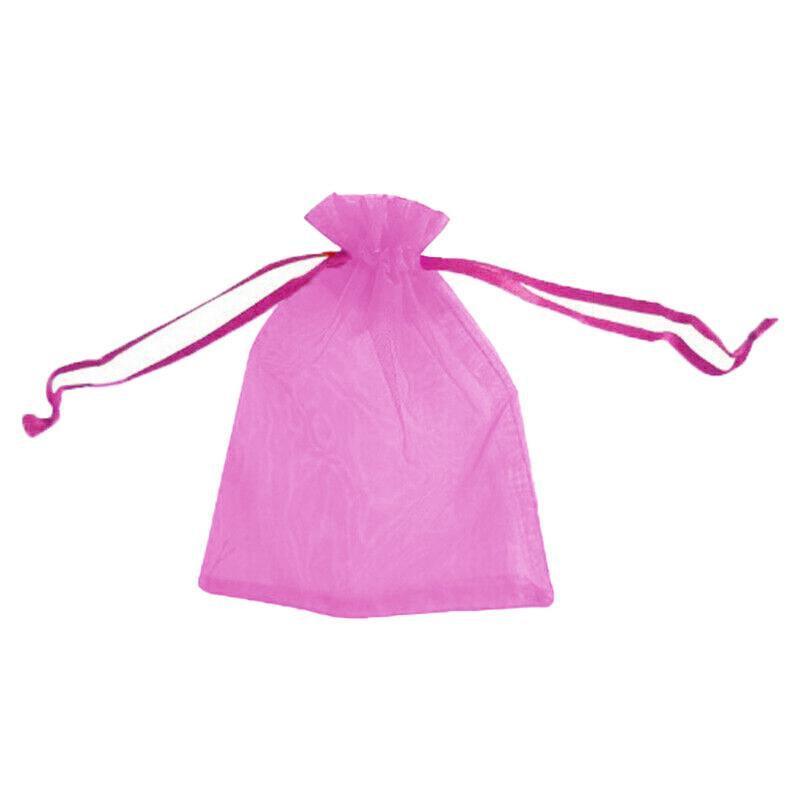 50PCS Organza Bag Sheer Bags Jewellery Wedding Candy Packaging Sheer Bags 10*15 cm - Rose Red/50PCS