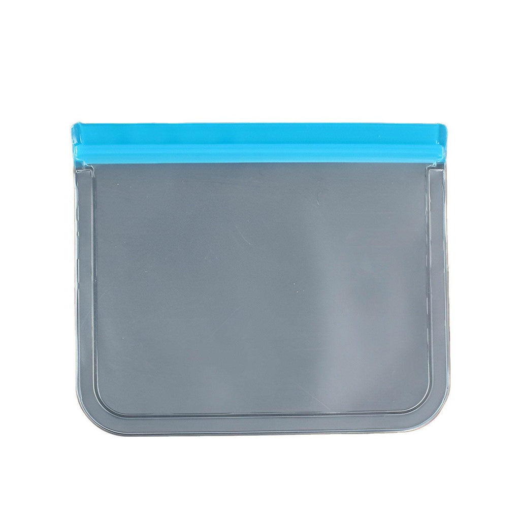 10 Pack Reusable Frosted PEVA Food Storage Bags Resealable Ziplock Freezer Safe - Pink