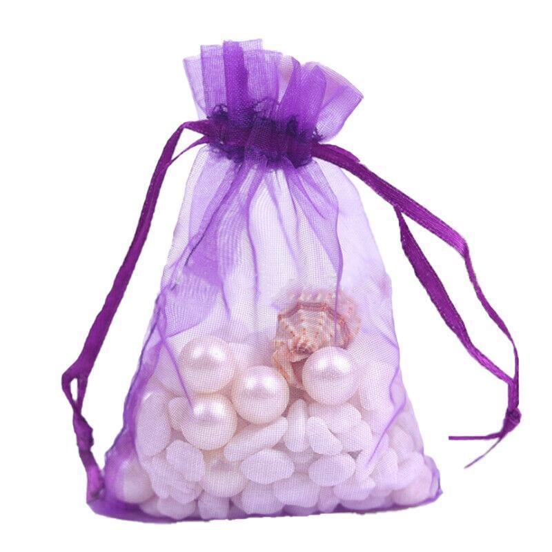50PCS Organza Bag Sheer Bags Jewellery Wedding Candy Packaging Sheer Bags 13*18 cm - Rose Red/50PCS
