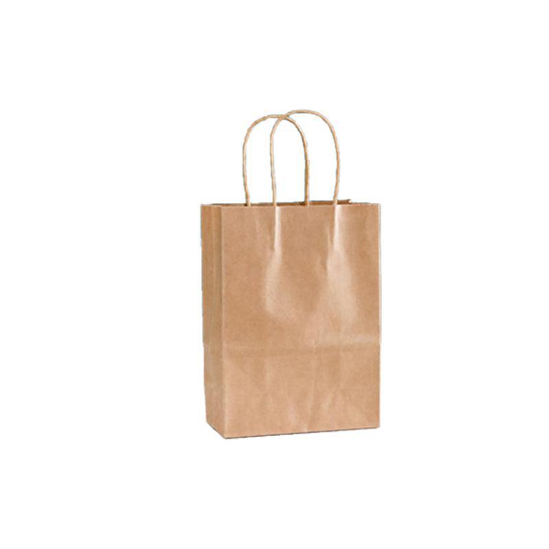 20pcs Small Kraft Paper Gift Bags with Handles for Shopping Party Favour - Light Purple