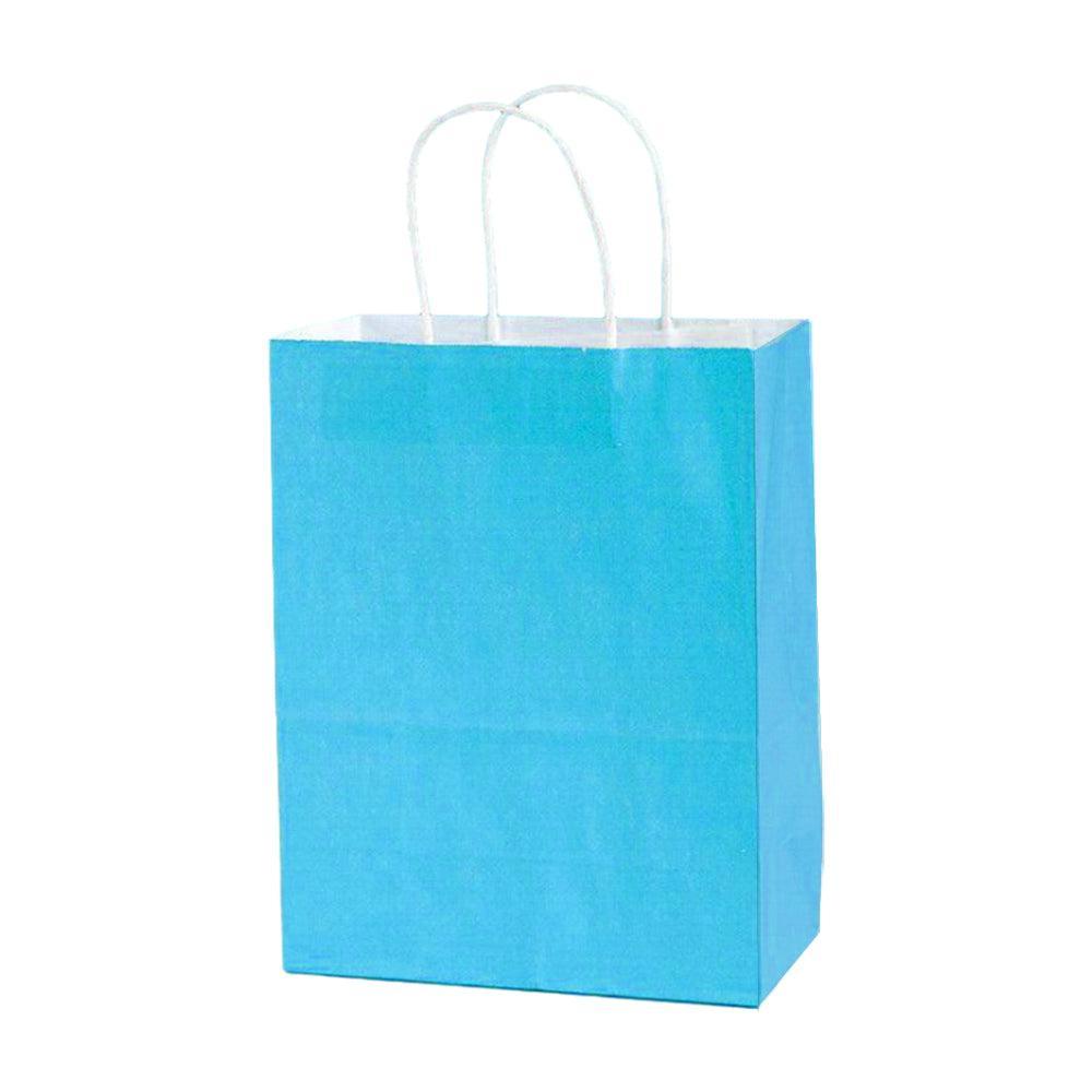 20pcs Small Kraft Paper Gift Bags with Handles for Shopping Party Favour - Dark Pink
