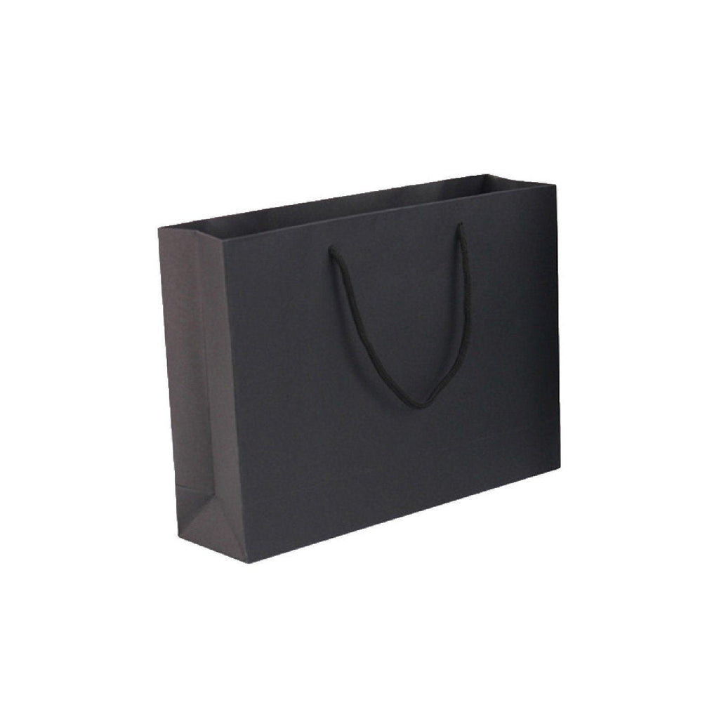 25X Kraft Paper Bags Gift Shopping Bag Carry White Pink Black Bag With Handles - White-10-12-6