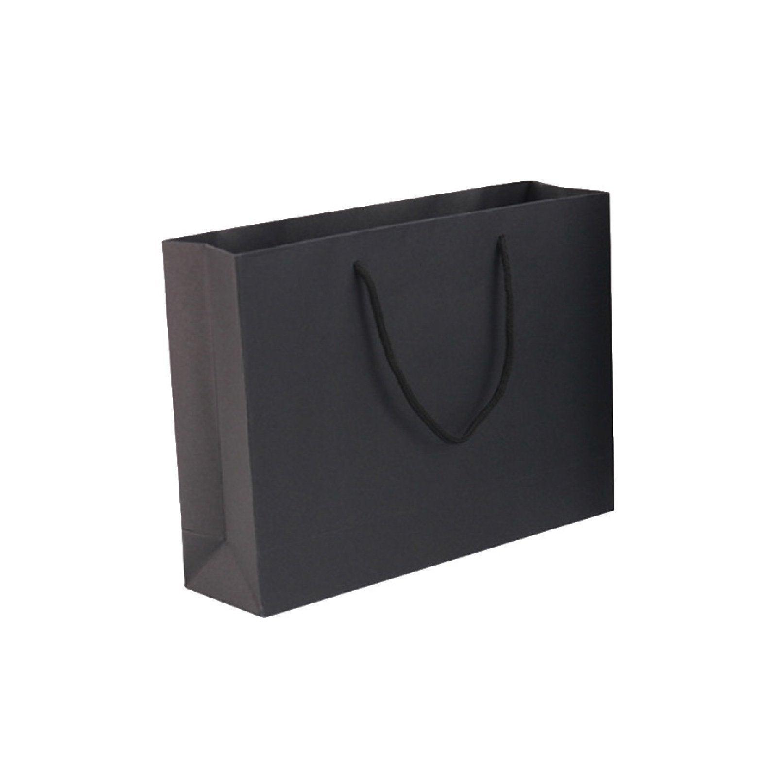 25X Kraft Paper Bags Gift Shopping Bag Carry White Pink Black Bag With Handles - White-10-12-6
