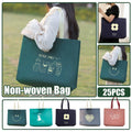 25PCS Fashionable Non-Woven Fabric Tote Eco Friendly Bag Reusable Shopping Bag - Smile 35*45*12cm