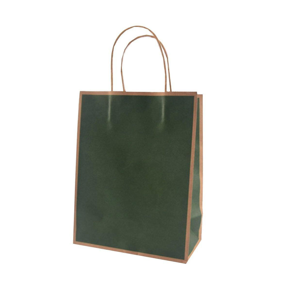 Gift Kraft Paper Bags for Packaging and Takeaway 50PCS - Black-21*15*8cm