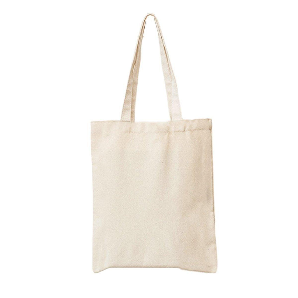 5PCS Canvas Tote Bag Cotton Blank DIY Shopping Shoulder Bags - Black 30*35cm