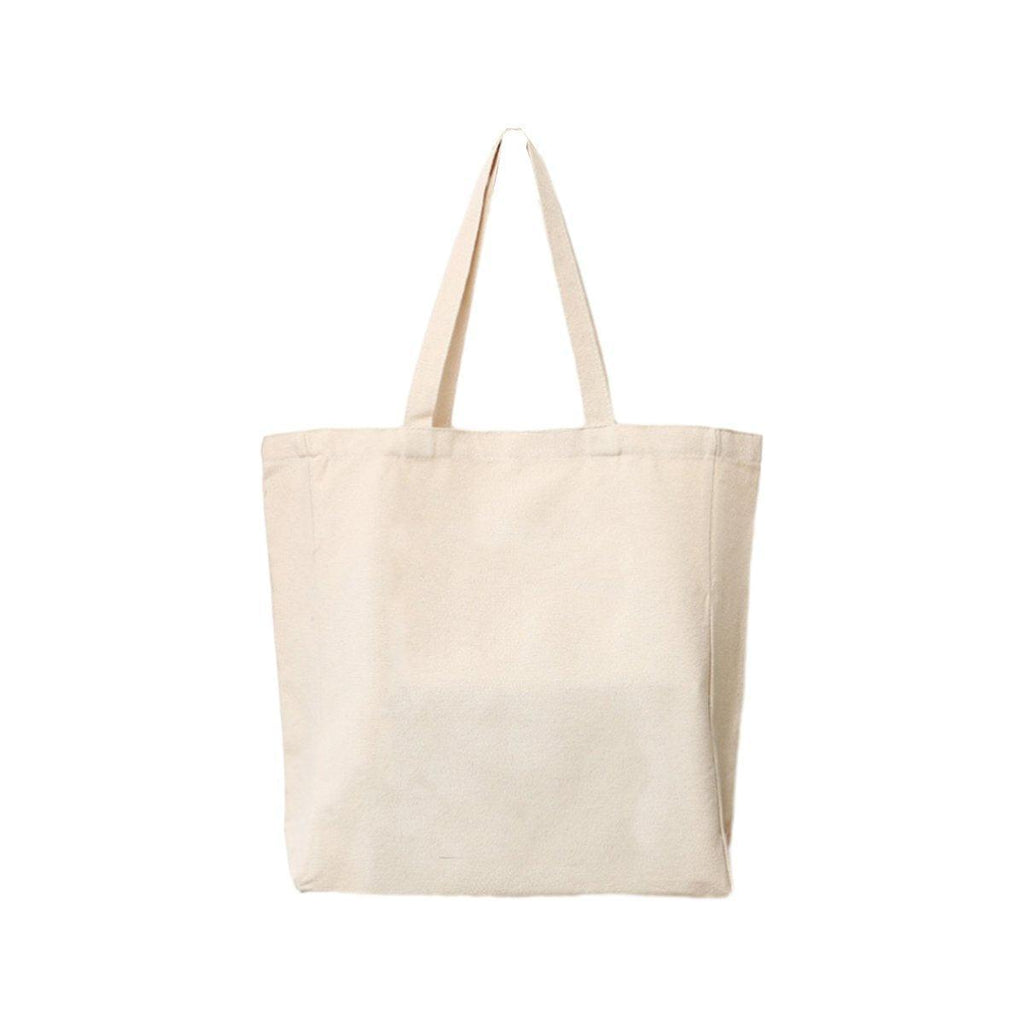 5PCS Canvas Tote Bag Cotton Blank DIY Shopping Shoulder Bags - Natural 30*20*10cm