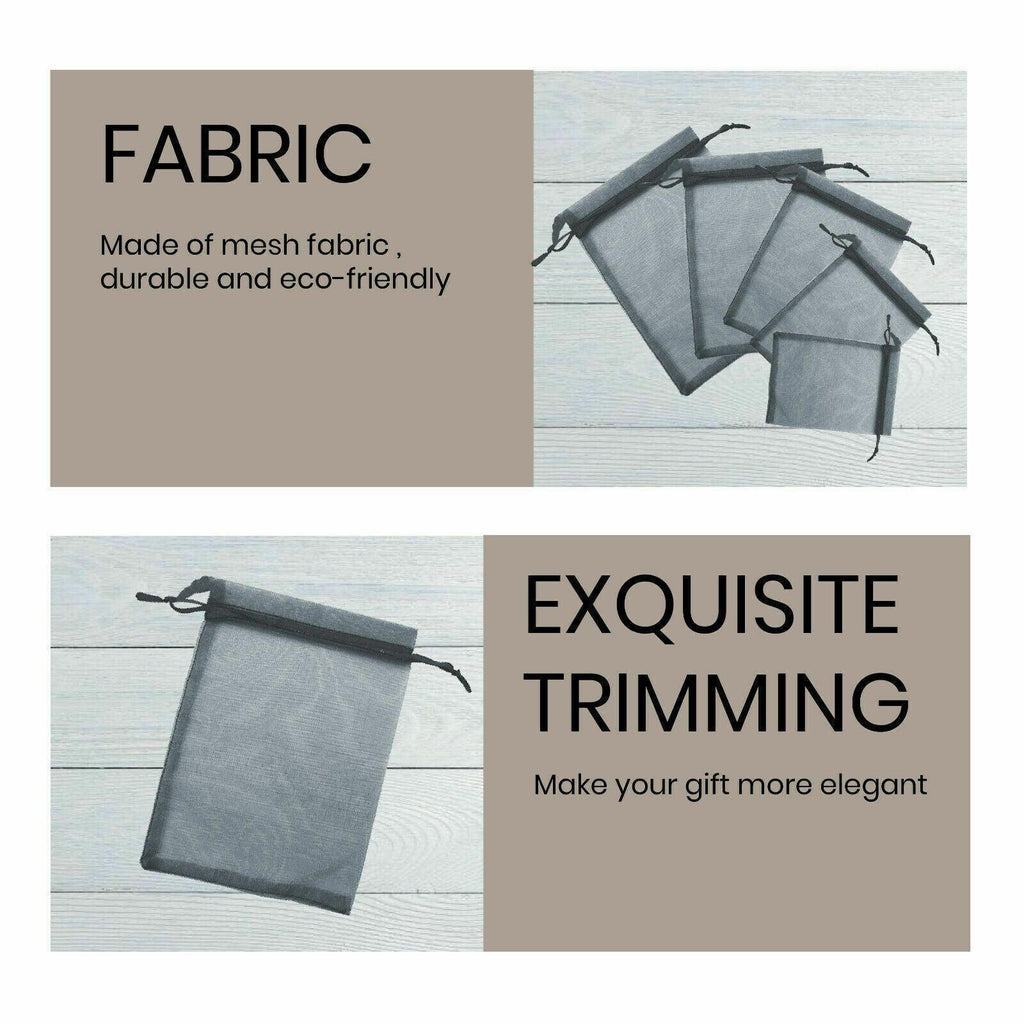 50 pcs Organza Bag Sheer Bags Jewellery Wedding Candy Packaging Sheer Bags 7*9 cm - Lake Blue/50PCS