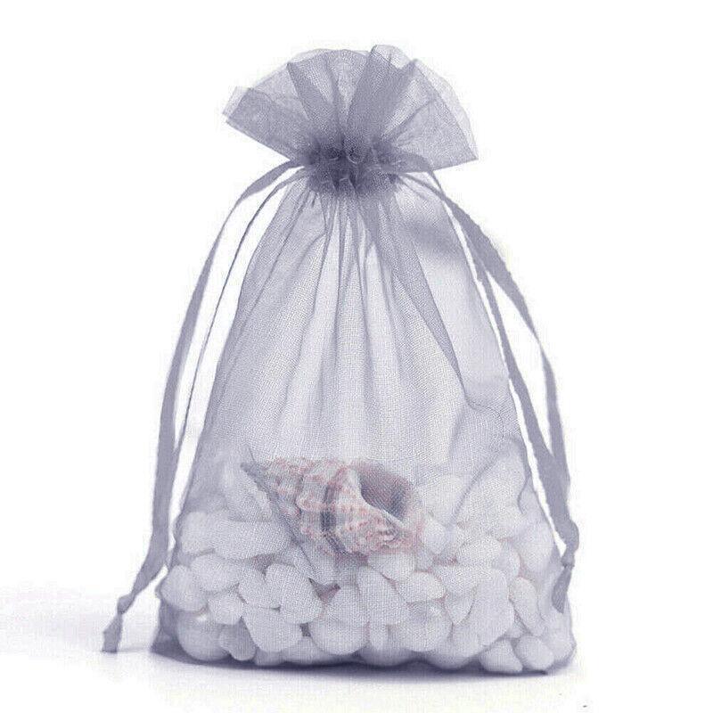 50 pcs Organza Bag Sheer Bags Jewellery Wedding Candy Packaging Sheer Bags 7*9 cm - Rose Red/50PCS