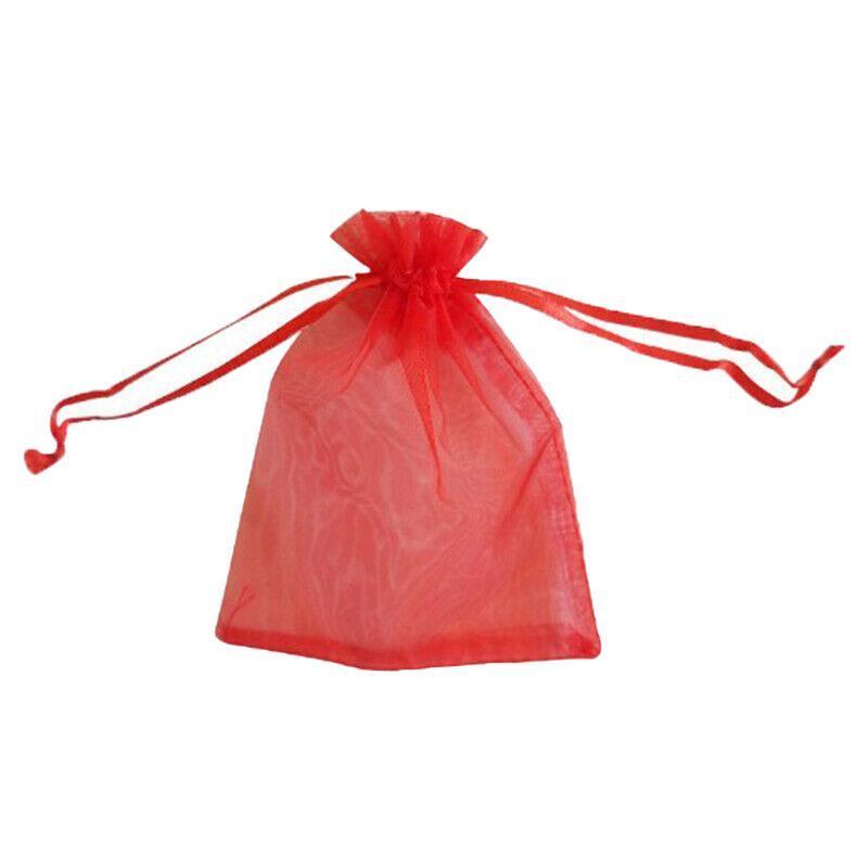 50 pcs Organza Bag Sheer Bags Jewellery Wedding Candy Packaging Sheer Bags 7*9 cm - Yellow/50PCS