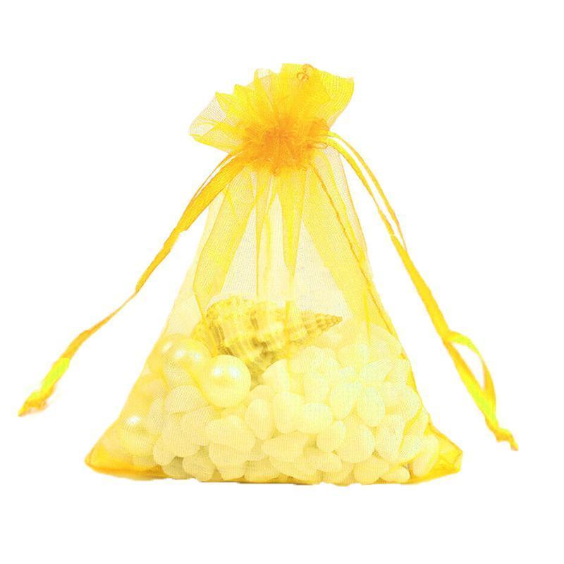 50PCS Organza Bag Sheer Bags Jewellery Wedding Candy Packaging Sheer Bags 9*12 cm - Pink/50PCS